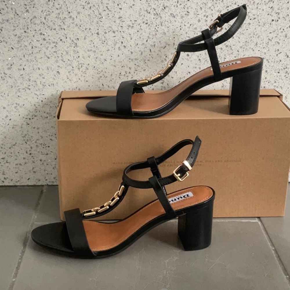Dune London real leather 2.8  inch heel sandals